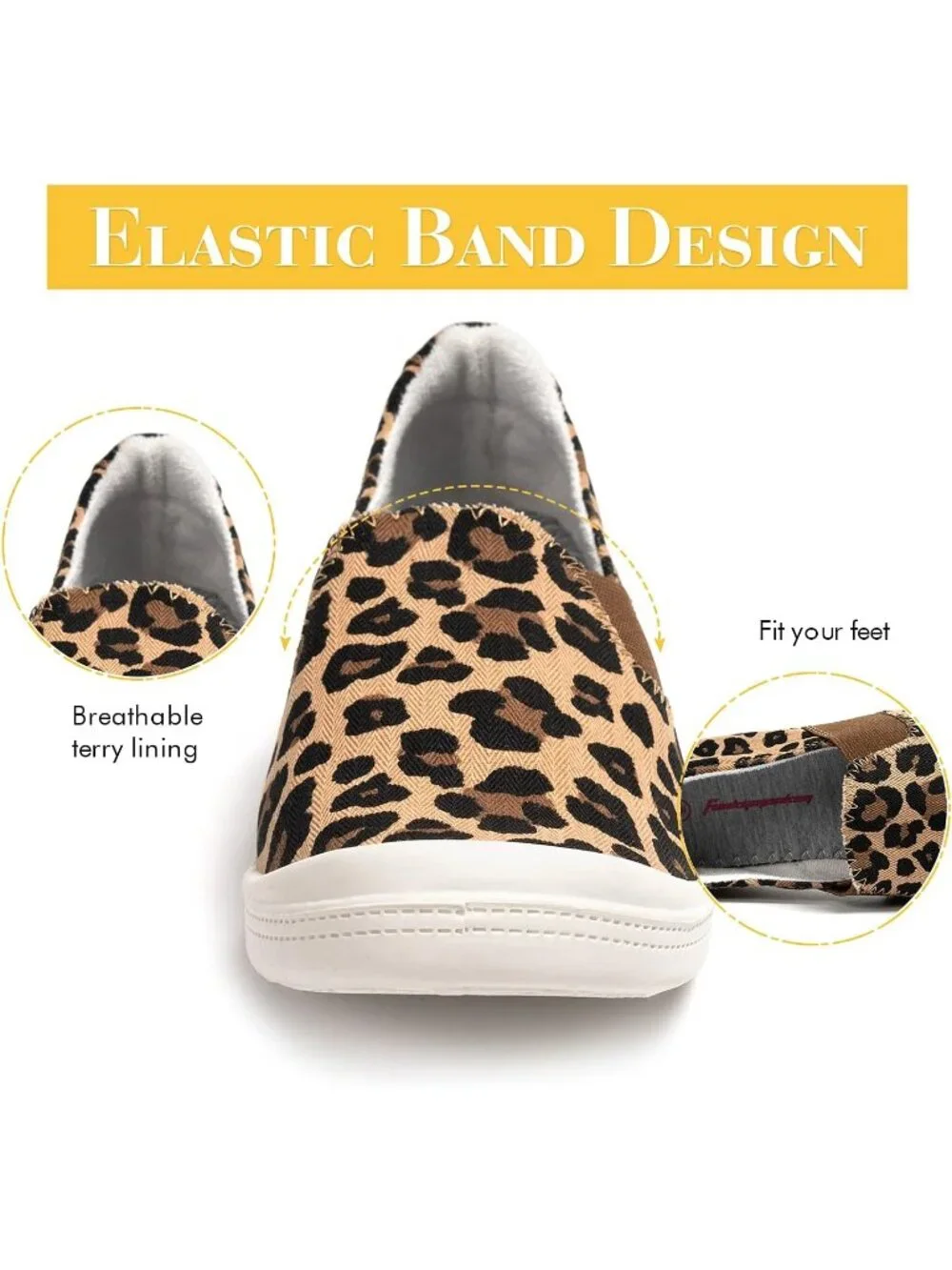 Women's Leopard Comfortable Lace-Up Breathable Walking Casual Stylish Sneakers